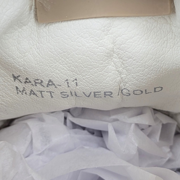 Vintage Havana Kara Matt Silver Gold Low Top Lace Up Sneakers Women's Size 11 - Picture 8 of 8